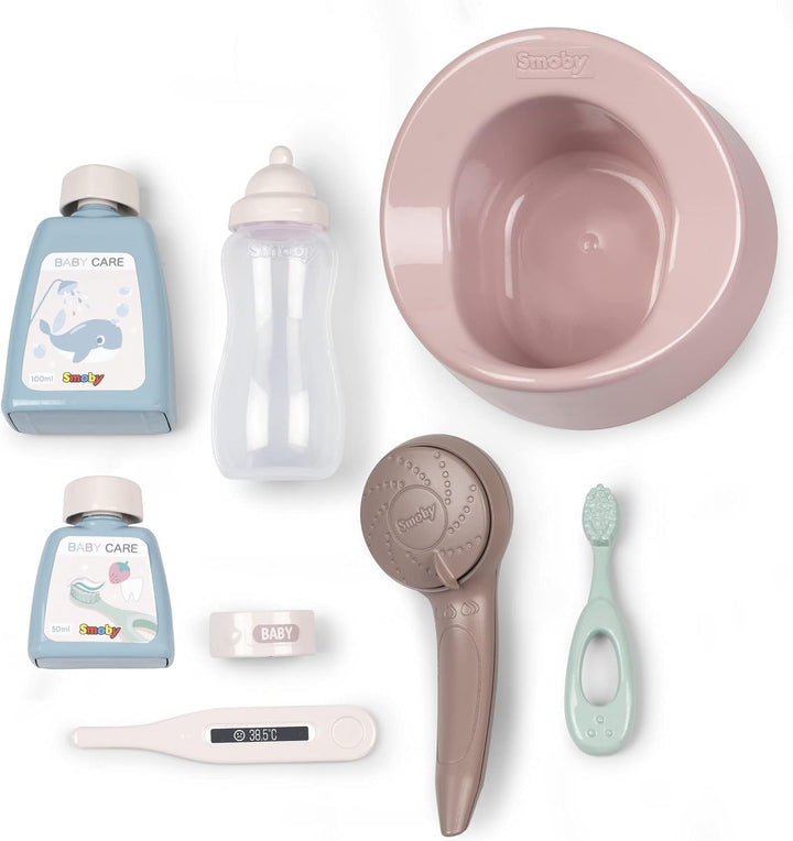 Smoby - Cadă pentru păpuși Baby Nurse - Cadă pentru păpuși cu biberon și o mulțime de accesorii, accesorii pentru păpuși până la 42 cm, pentru copii de la 3 ani, 220366 Papusi Naty Shop