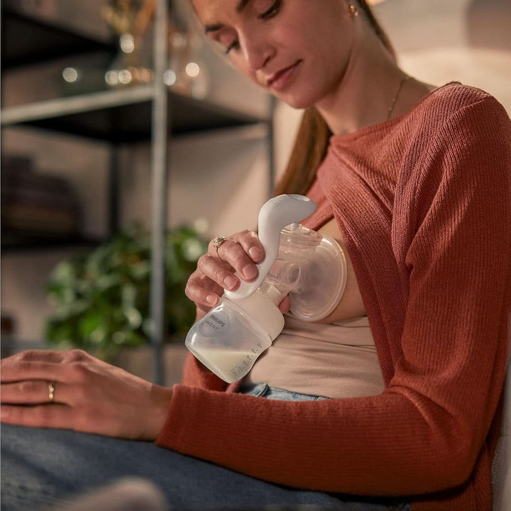 Philips Avent Handmilchpumpe - Einfaches Abpumpen, Mit Natural-Motion Technologie, Bpa-Frei (Modell SCF430/01) Transparent Accesorii Hrana si Alaptare Bebe Naty Shop