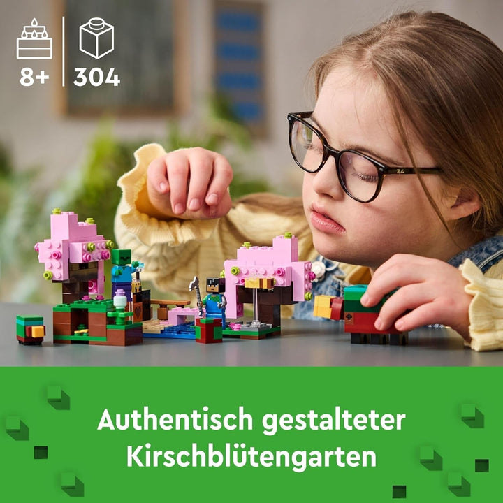 LEGO Minecraft Livada de cireși în floare, grădină de jucărie de explorat cu Sunny, Sniffer, Zombie și albine, cadou pentru gameri, pentru băieți și fete de la 8 ani 21260 Seturi de constructie Besuche den LEGO-Store