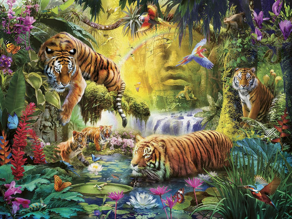 Ravensburger Puzzle 12000696 - Idilă la ochiul de apă - puzzle jigsaw de 1500 de piese pentru adulți și copii de peste 14 ani, puzzle cu motiv de tigru Puzzle Naty Shop Design nou