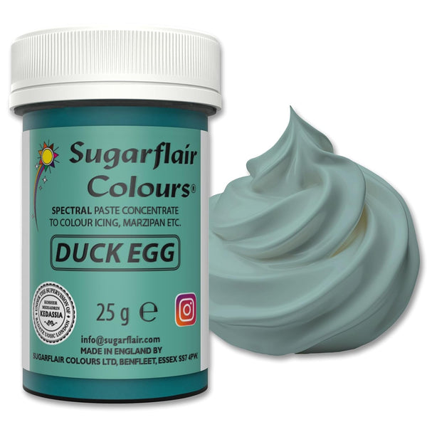 Sugarflair Spectral Duck Egg, colorant alimentar foarte concentrat pentru cremă de unt, pastă de zahăr, royal icing, 25 grame Coloranti Alimentari Naty Shop