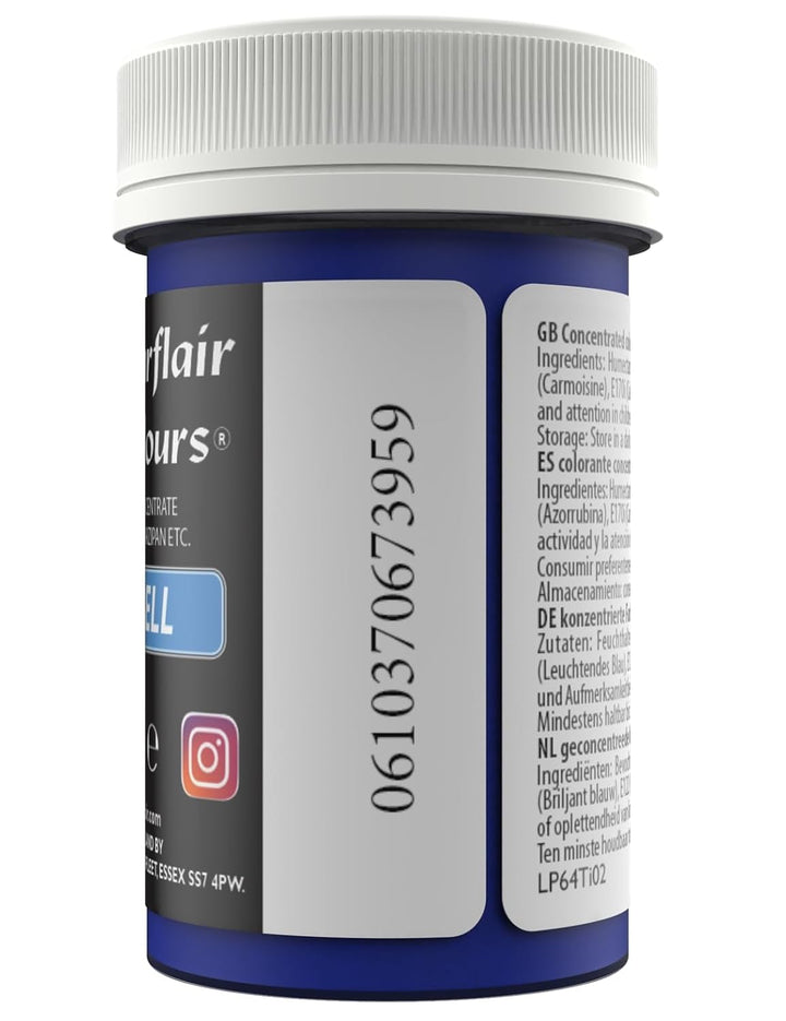 Sugarflair Lebensmittelfarbe Pasta Pastel Glockenblumeblue, Pasta Lebensmittel Farbe Für Fondant Und Marzipan, Spectral Concentrated Paste Colours - 25G Coloranti Alimentari Naty Shop