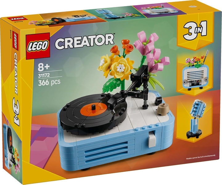 Cititor de discuri LEGO Creator 3In1 cu flori - jucărie convertibilă în radio sau microfon - jucării muzicale pentru copii - idee de cadou creativă pentru fete și băieți de la 8 ani 31172 Seturi de constructie Besuche den LEGO-Store