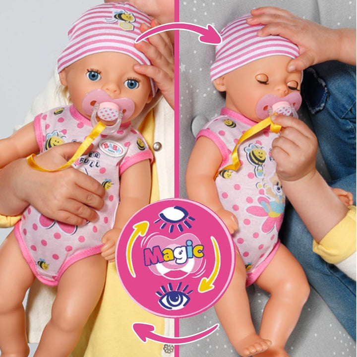 BABY Born Lena (Little Baby Girl) 36Cm, păpușă cu 7 funcții pentru copii de la 1 an, funcționează fără baterie, păpușă mare de 36 cm Papusi Naty Shop