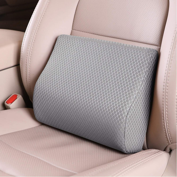 Livtribe pernă lombară auto, pernă de suport lombar din spumă de memorie, pernă ergonomică pentru spătar pentru scaune auto, scaun de birou, scaun cu rotile (negru) Perne lombare Naty Shop Gri-S Mic