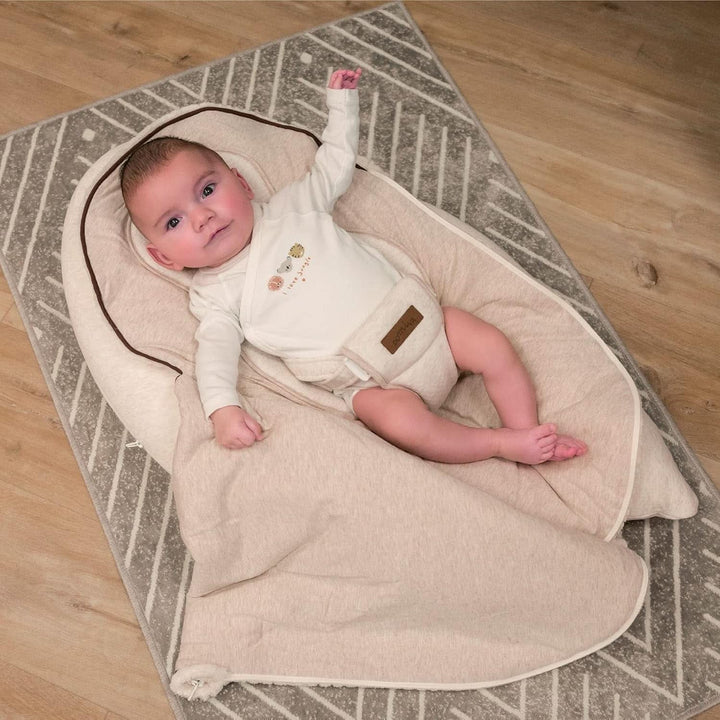 Pernă de alăptare multifuncțională, 4 în 1, Soft Nova, bej, pernă unică: 202 cm, fotoliu, 40 X 75 X 22 cm Accesorii Hrana si Alaptare Bebe Naty Shop