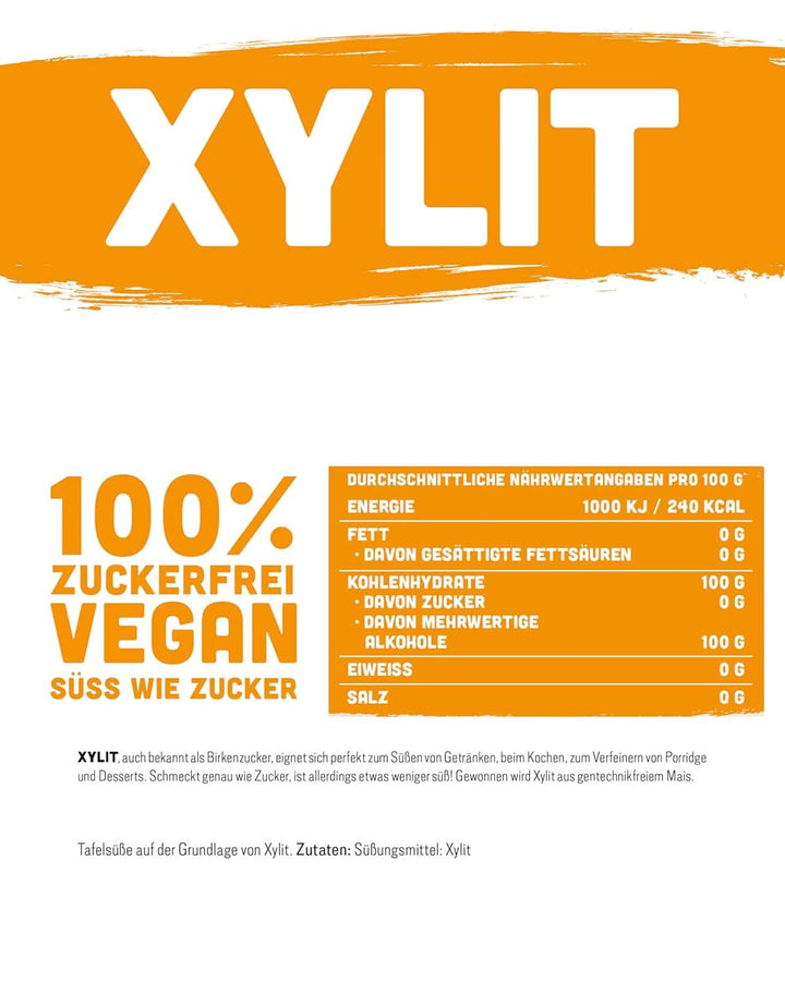 Xilitol premium cu putere de îndulcire 1:1 în comparație cu zahărul, 1kg Indulcitori Naty Shop