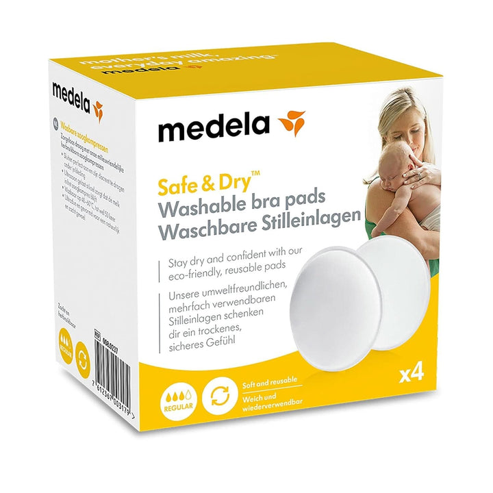 Medela Waschbare Stilleinlagen, 4 Stück Accesorii Hrana si Alaptare Bebe Naty Shop