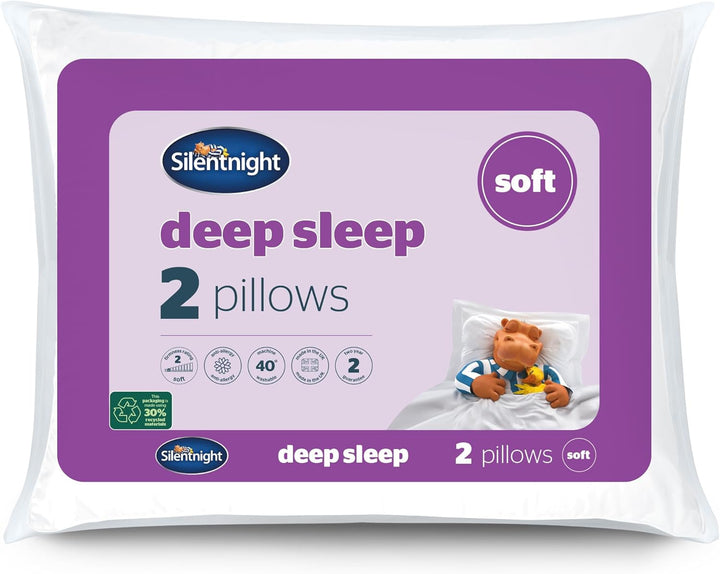 Pernă Silentnight Deep Sleep Perne standard Naty Shop Alb Pachet de 2