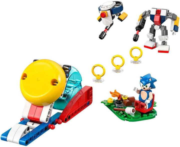 LEGO Sonic the Hedgehog Sonics Showdown At The Campfire, jucărie de jocuri pentru copii și fani ai jocurilor video, set de construcție pentru băieți și fete de la 7 ani, set de aventură, colecționabil 77001 Seturi de constructie Besuche den LEGO-Store