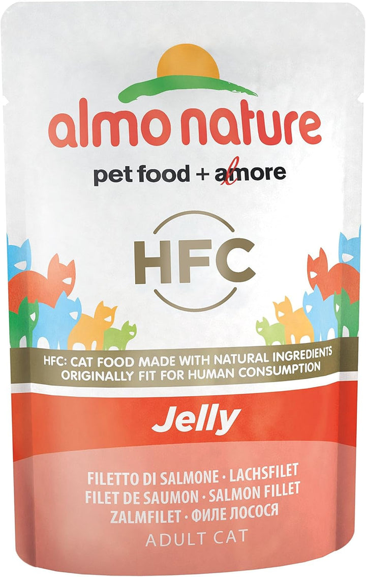 Almo Nature HFC Jelly Hrană umedă pentru pisici cu ton și limbă-de-mare 24Pack (24 X 55G)