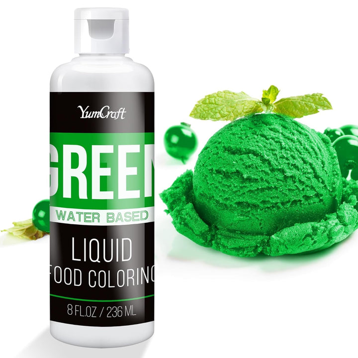 YumCraft, coloranti alimentari lichizi, 236 ml, diverse culori Naty Shop Verde 236 ml