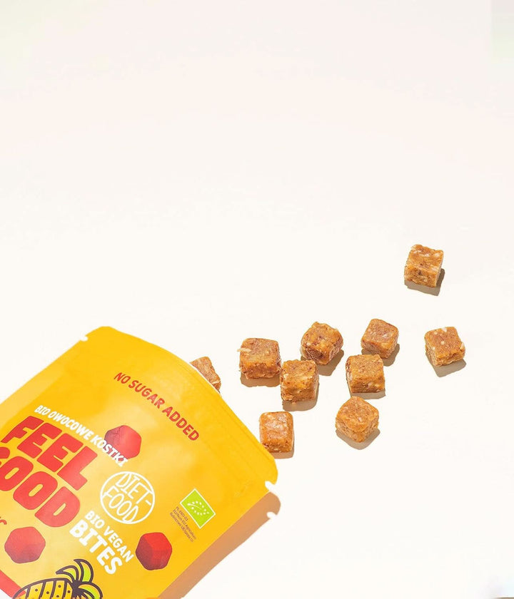 Cuburi de fructe organice, 100% fructe, 120 grame Produse deshidratate Naty Shop