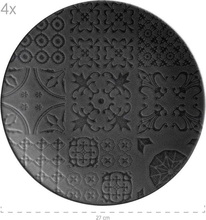 MÄSER 935076 Series Tiles Serviciu de masă Vintage pentru 4 persoane în stil maur Seturi vesela masa Naty Shop