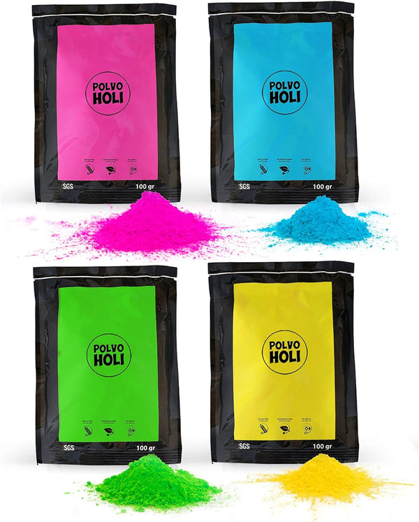 POLVO HOLI, 4 pungulite cu colorant alimentar, 100 grame per bucata, multiple aplicatii Coloranti Alimentari Naty Shop Default Title