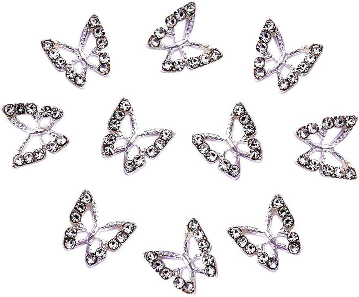 10 piese aliaj fluture unghii farmece metalice Nail Art pandantiv pietre pentru diamante unghii pietre prețioase unghii bijuterii arta decorațiuni Nail Art bijuterii confecționare
