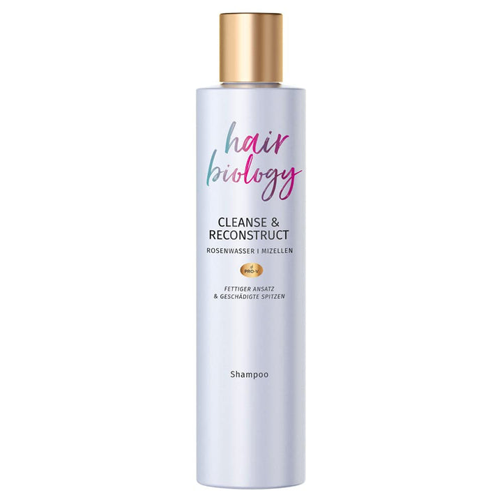 Hair Biology Cleanse & Reconstruct Shampoo, Pentru rădăcini grase și vârfuri deteriorate, 250 ml Duș și baie Naty Shop