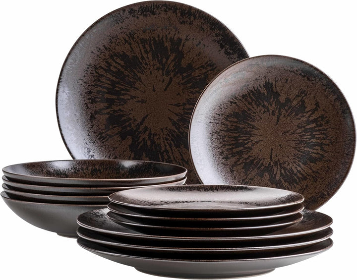 MÄSER Metallic Bronze, serviciu de cină din 12 piese pentru 4 persoane Seturi vesela masa Naty Shop Default Title