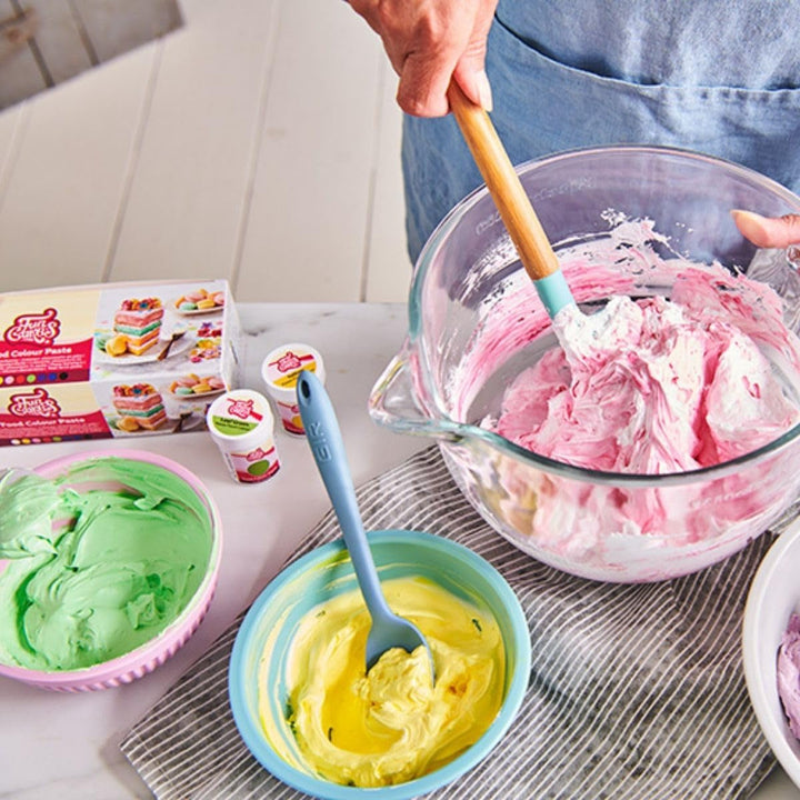 Funcakes Pastenfarben Set 8-Teilig: Konzentrierte Lebensmittelfarbe Für Teig, Sahne, Fondant, Marzipan, Teig, Modellier- Und Blütenpaste. Halal. Coloranti Alimentari Naty Shop