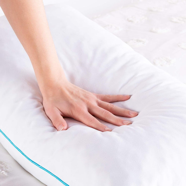 Pernă Linenspa 40X80 Cm - Set de 2 - Pernă cu fermitate medie - Oeko-Tex - Fabricată din fulgi de spumă de memorie mărunțită, albă Perne standard Naty Shop