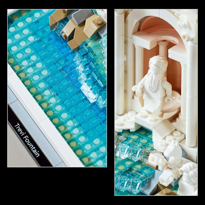 LEGO Architecture Trevi Fountain - Model al unui punct de reper din Roma cu sculpturi Minifigures - piesă de colecție pentru birou și sufragerie - cadou pentru adulți și iubitori de arhitectură 21062 Seturi de constructie Besuche den LEGO-Store