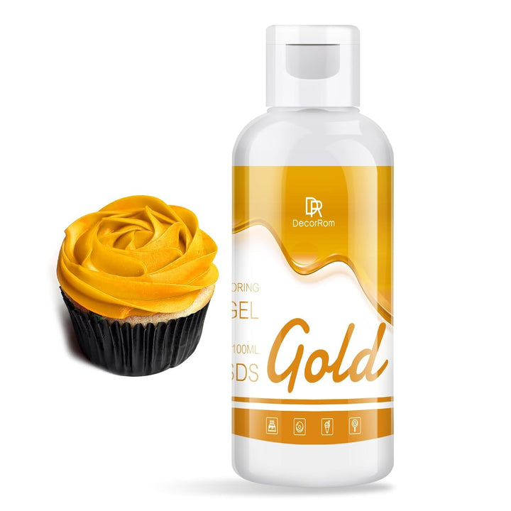 DecorRom, coloranti alimentari gel, 100 ml Coloranti Alimentari Naty Shop Auriu