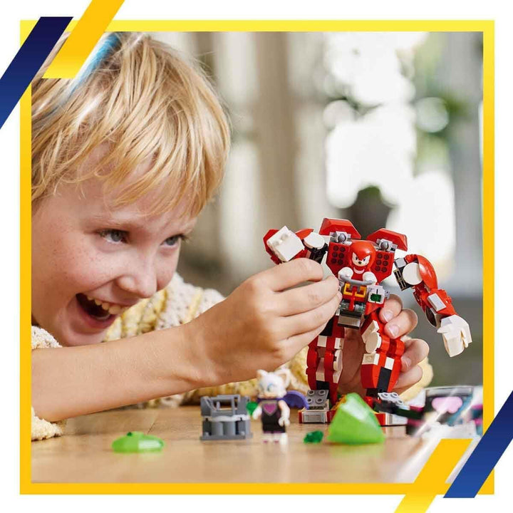 LEGO Sonic the Hedgehog Knuckles 'Guardian Mech', jucărie figurină de acțiune pentru băieți și fete cu vârsta de 8 ani și peste, cu Master Emerald și alte figurine din jocul video, idee de cadou pentru copii 76996 Seturi de constructie Besuche den LEGO-Store