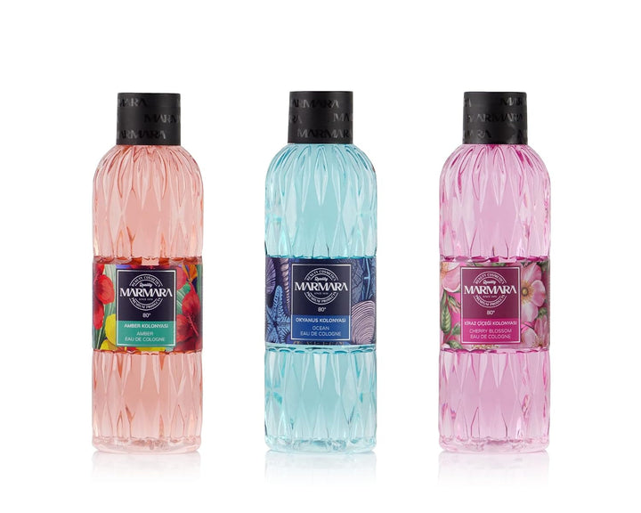 MARMARA BEAUTY Apă de colonie OCEAN 300 ml - Alcool 80° - Parfum răcoritor pentru femei și bărbați - Apă de colonie - Reîmprospătează, răcorește - EDC - Calmează - Colonia