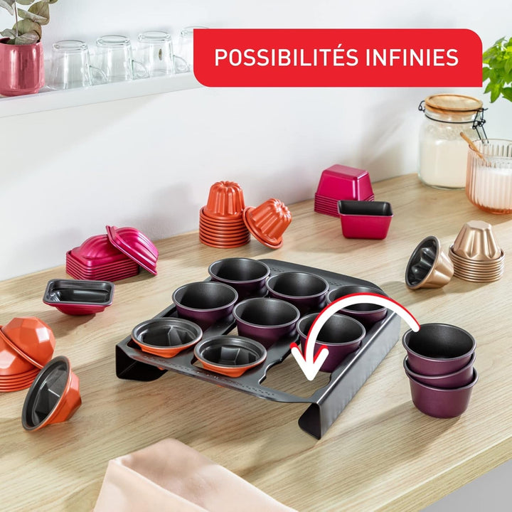 Tefal Creabake J3089304 3 Stück Brioche-Backform Antihaft-Beschichtung, Leicht Entnehmbar, Stapelbar, Einfache Aufbewahrung, Backform Matrite si tavi pentru copt Naty Shop