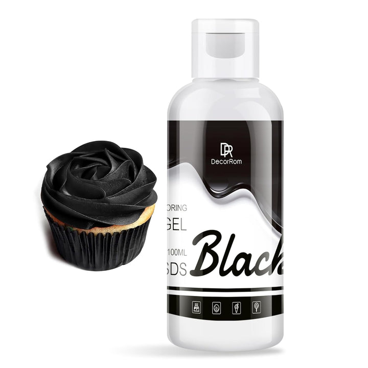 DecorRom, coloranti alimentari gel, 100 ml Coloranti Alimentari Naty Shop Negru