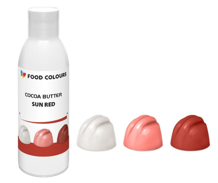 Food Colors Cocoa Butter SUN RED 100 G Kakaobutterbasierte Lebensmittelfarbe Für Schokolade, Pralinen, Fette Massen Und Cremes Coloranti Alimentari Naty Shop