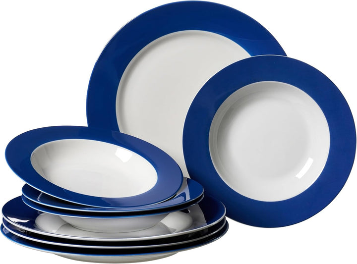Ritzenhoff & Breker Kombiset Doppio, 24-Teilig, Grau Seturi vesela masa Naty Shop Blau Tafelservice