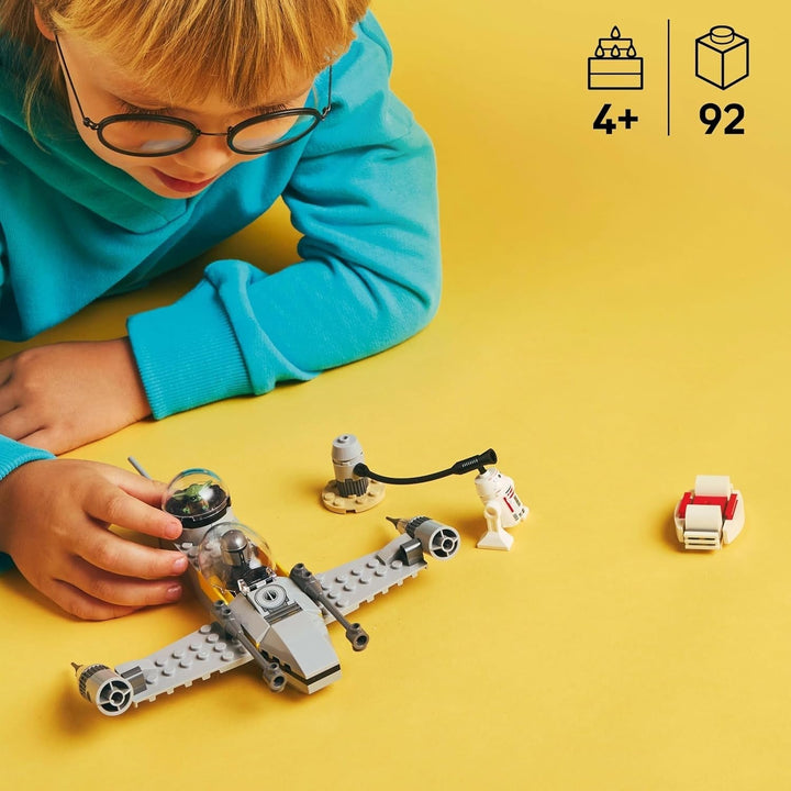 Jucărie LEGO Star Wars 75410 Mandos și Grogus N-1 Starfighter cu minifigurinele Mandalorian, Grogu și R5-D4, inclusiv coloană construibilă, set de pornire pentru nave stelare pentru băieți și fete de la 4 ani Seturi de constructie Besuche den LEGO-Store