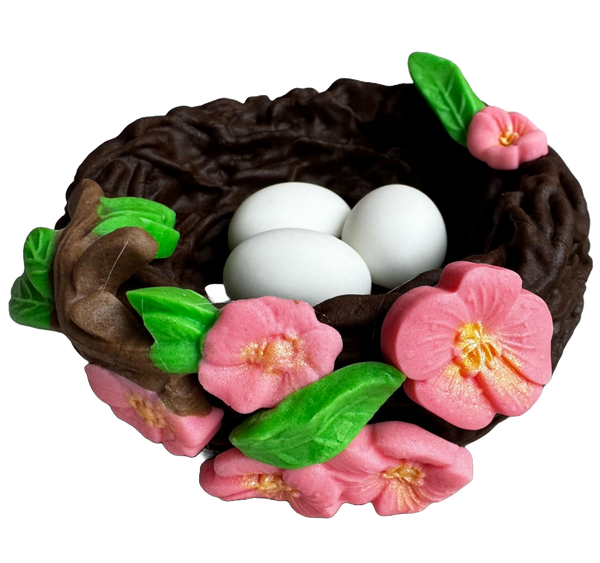 Decoratiune comestibila din pasta de zahar, Cuib de pasari Decoratiuni din Pasta de Zahar Nati Shop