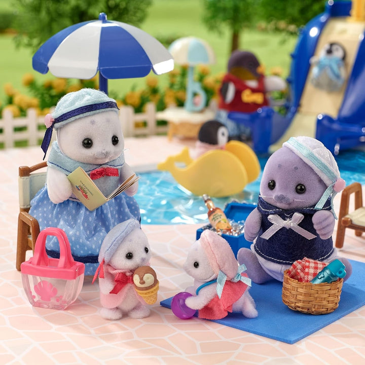 Sylvanian Families - 5759 Familia Seal, figură de animal, jucărie detaliată pentru copii cu vârsta de peste 3 ani Papusi Naty Shop