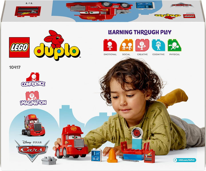 LEGO DUPLO | Disney and Pixar™S Cars Mack Truck Racing, set de mașini cu camion de jucărie pentru copii de 2 ani și peste, cadou pentru copiii de 2 ani care iubesc camionul roșu din film 10417 Seturi de constructie Besuche den LEGO-Store