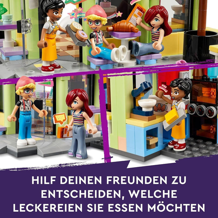 LEGO Friends Heartlake City Café, jucărie pentru copii, brutărie de jucărie, idee de cadou pentru fete și băieți cu vârsta peste 6 ani, set cu 3 figurine de joacă și figurină de câine 42618 Seturi de constructie Besuche den LEGO-Store