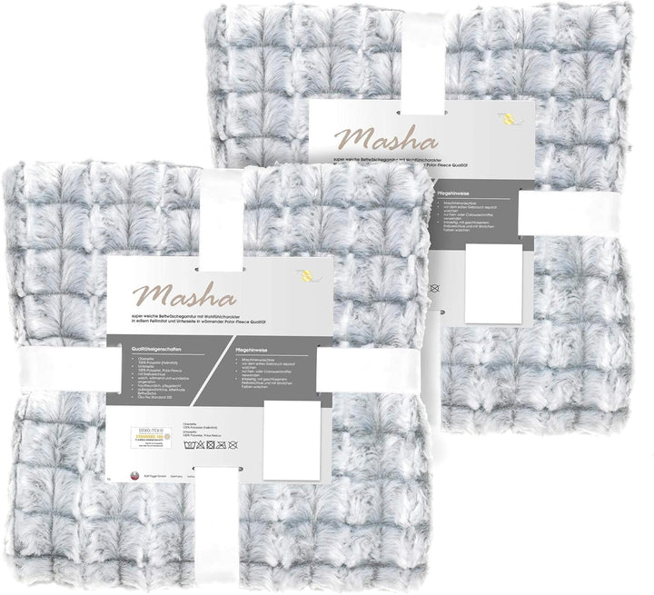 Aqua-Textil Fluffy cuddly pătură 150 X 200 Cm Gri Alb Melange Plush TV pătură Bedspread Sherpa Fleece Oeko-Tex Ottawa Paturi si Cuverturi Besuche den aqua-textil-Store Blană faux gri Lenjerie de pat 4 buc. 135 X 200 Cm