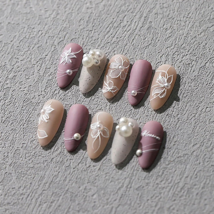 JMEOWIO 3D Nagelsticker Weiße Blumen Nail Art Sticker Selbstklebend Nagelaufkleber 5D Stereoskopisch Dekoration Nageldesign Zubehör 1 Blatt