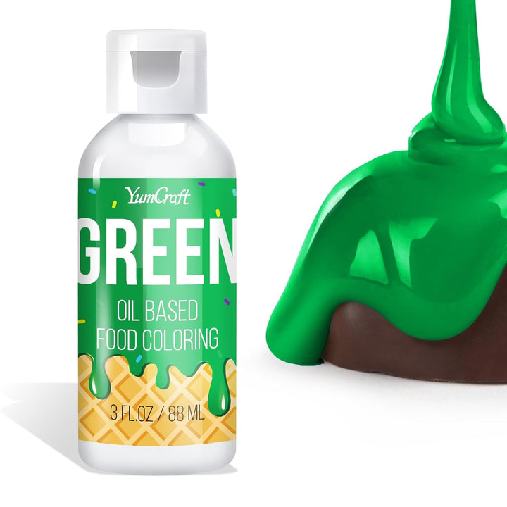 Colorant alimentar pe bază de ulei, liposolubil, 88 ml, diverse culori Coloranti Alimentari Naty Shop Verde 88 ml