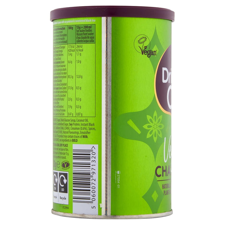 Drink Me Chai Vegan Chai Latte 250 g (pachet de 1), se adaugă doar apă, pudră vegană Chai Latte (16 porții în total)