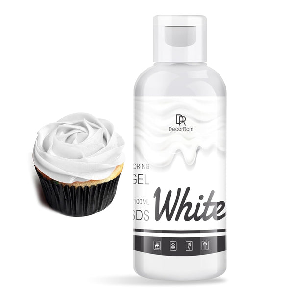 DecorRom, coloranti alimentari gel, 100 ml Coloranti Alimentari Naty Shop Alb