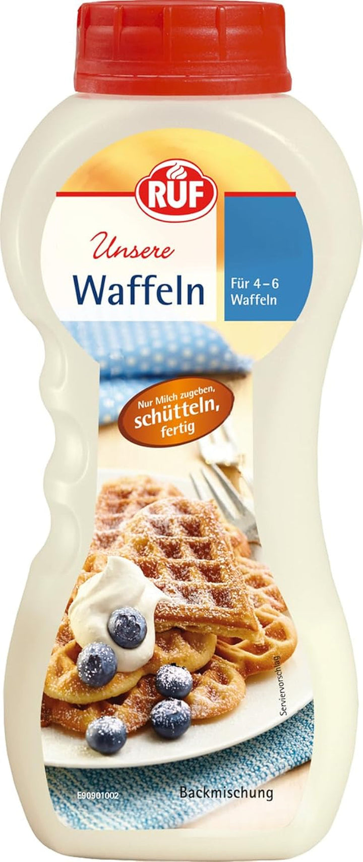 RUF Pfannkuchen Shaker, Pfannkuchenteig-Grundmischung Für 4-6 Goldbraune Eierpfannkuchen, Schnell Gemacht, Nur Milch Zugeben, Schütteln, Fertig, 1X200G Naty Shop Waffelteig