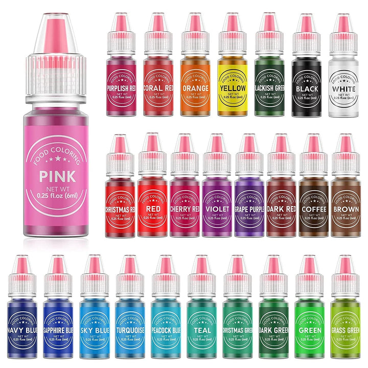 Fettlösliche Lebensmittelfarbe 20Er Set Lebensmittelfarbe Fettlöslich Für Osterschokolade Hohes Konzentrat Lebensmittelfarbe Ölbasis Für Kuchen Makronen Creme Donuts Fondant Naty Shop Flüssigkeit 6 Ml (26Er Pack)