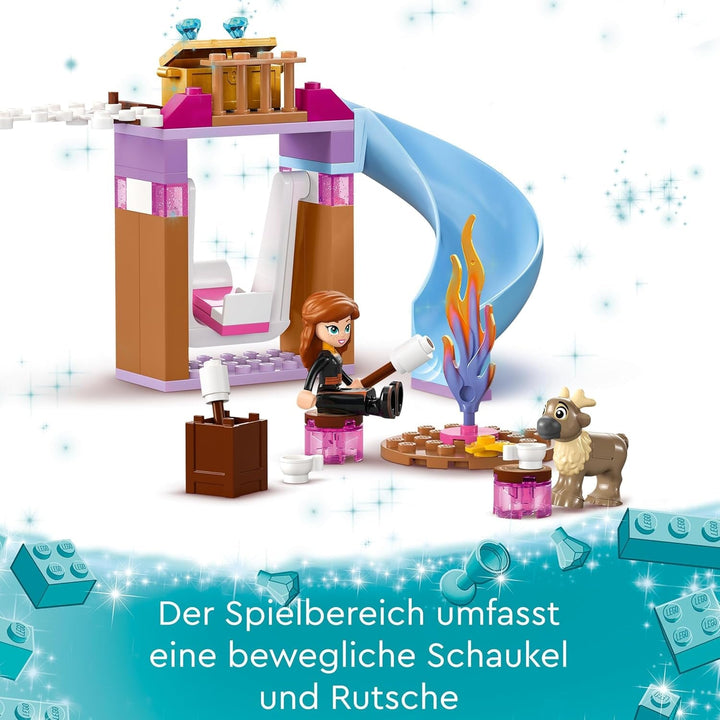 LEGO Disney Frozen Palatul de gheață al Elsei, castelul reginei de gheață, jucărie cu păpușile prințesei ELSA și Anna, plus 2 figurine de animale, cadou minunat pentru fete și băieți de 4 ani 43238 Seturi de constructie Besuche den LEGO-Store