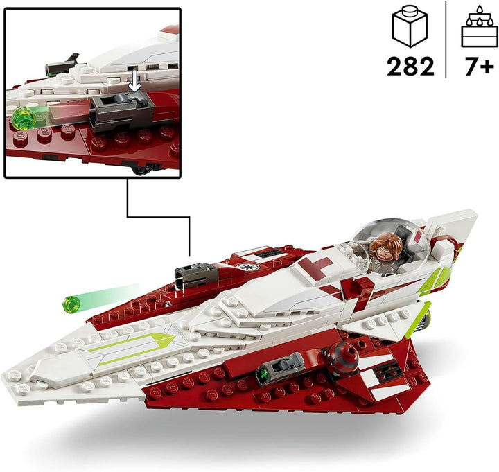 LEGO Star Wars Luptătorul stelar Jedi al lui Obi-Wan Kenobi, jucărie construibilă cu Taun We, figurină droid și sabie laser, Set Atacul clonelor 75333 Seturi de constructie Besuche den LEGO-Store