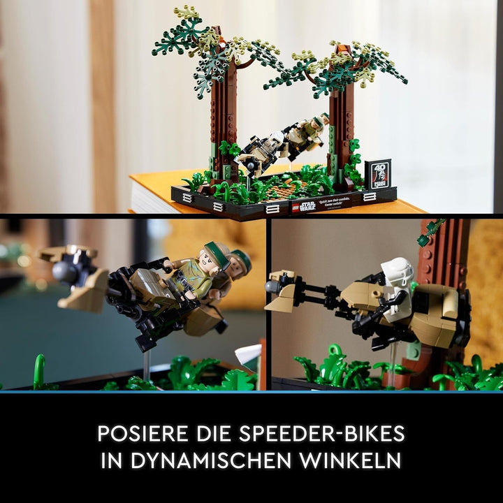 LEGO 75353 Star Wars Pursuit on Endor - Set Diorama, Întoarcerea Cavalerilor Jedi cu Luke Skywalker, Prințesa Leia & Scout Trooper și Speeder Bikes, 40th Anniversary Seturi de constructie Besuche den LEGO-Store