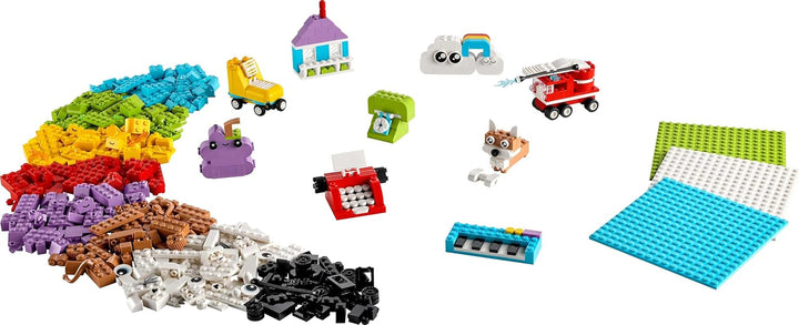 Set creativ LEGO Classic pentru construcție și joacă - set cu cărămizi colorate - construiește o casă, un câine, o mașină amuzantă, o claviatură de pian și un curcubeu - set de artizanat pentru băieți și fete de la 5 ani Seturi de constructie Besuche den LEGO-Store