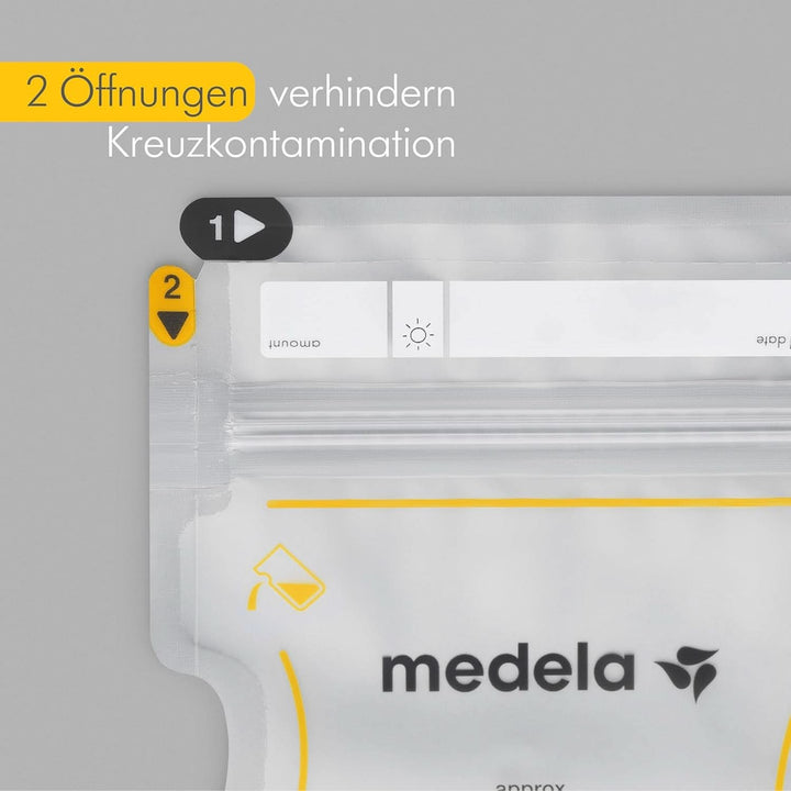Medela Easy Pour Muttermilchbeutel Zum Einfachen Ausgießen, 100 Stück, 210 Ml, Auslaufsichere Einweg-Muttermilchbeutel Mit Überlaufschutz, Stillhelfer Accesorii Hrana si Alaptare Bebe Naty Shop