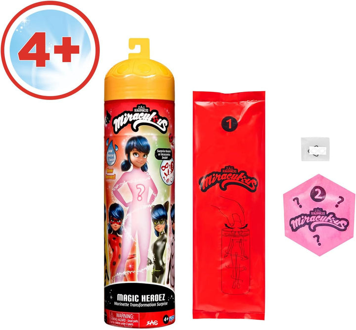 Bandai - Miraculous Ladybug - Doll Marinette Colour Change Surprise - Păpușă articulată Miraculous, 26 Cm + 3 surprize - Model aleatoriu - P50390 Papusi Naty Shop